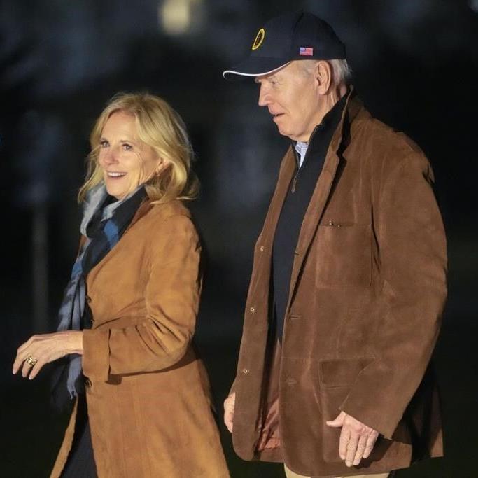 Jill Biden sends Valentine's Day love to Americans with an art display on the White House lawn